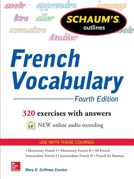 Title details for Schaum's Outline of French Vocabulary by Mary Coffman Crocker - Available